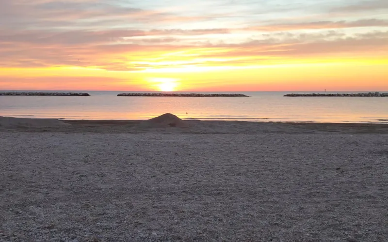 Tramonto sulla spiaggia di Porto Sant'Elpidio